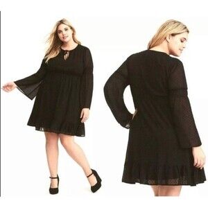 Torrid swissdot long sleeve dress
